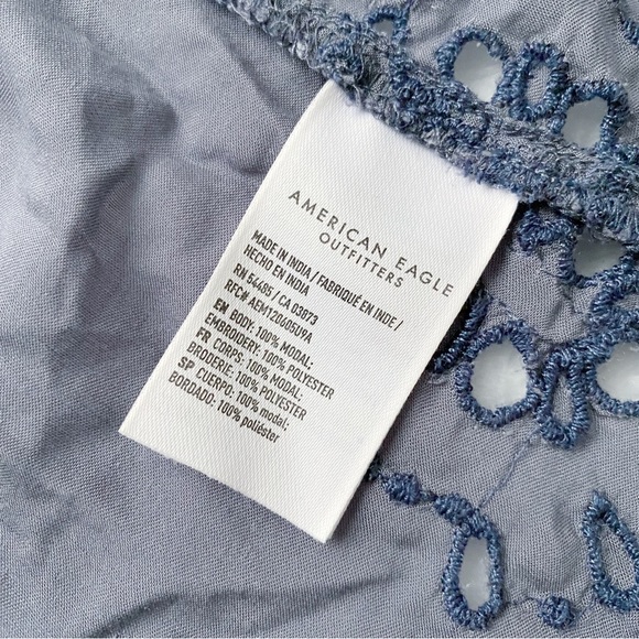 AE Lightweight Eyelet Lace Kimono Sleeve Long Summer Duster Cardigan - Picture 4 of 10